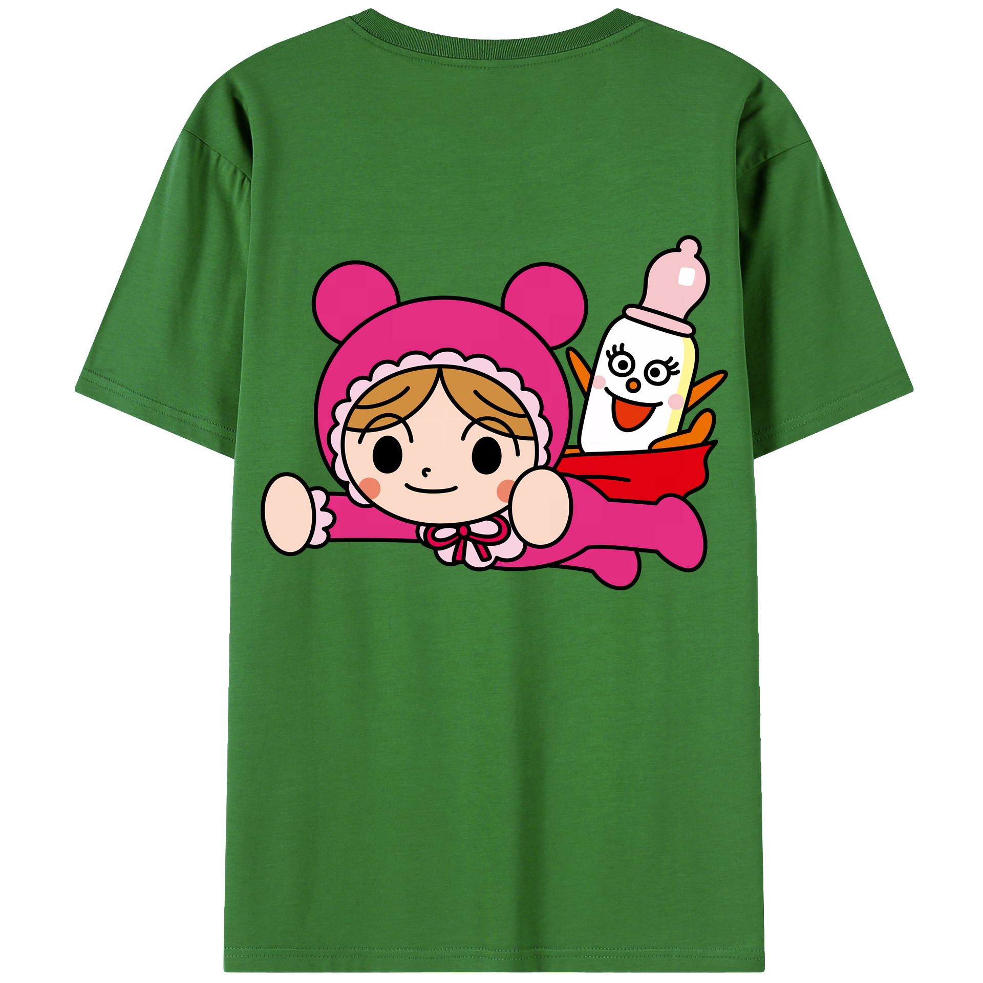 （画像用） アンパンマン Anpanman レディース半袖Tシャツ(バックプリント)